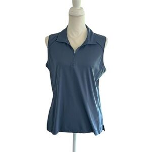 Slazenger Blue Sleeveless Polo Tank Top
